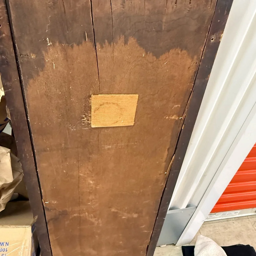 Full Length Wood-Framed Standing Mirror - Brown Frame, Clear Glass